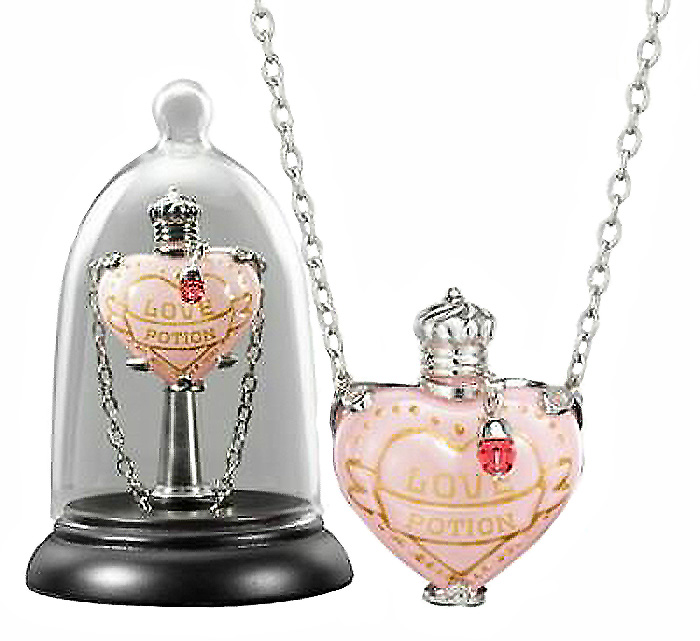 Anhänger mit Kette und Glasvitrine Love Potion